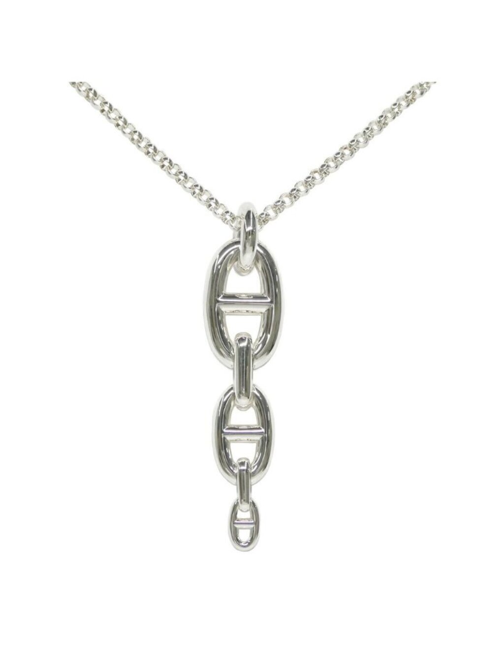 Hermes Necklace Chaine D'ancre Enchainee GM Silver